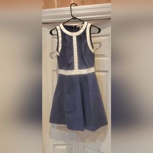banana republic blue and white dress